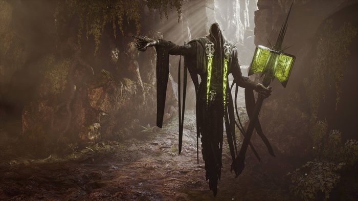 Sevarog from Paragon in a dark cave