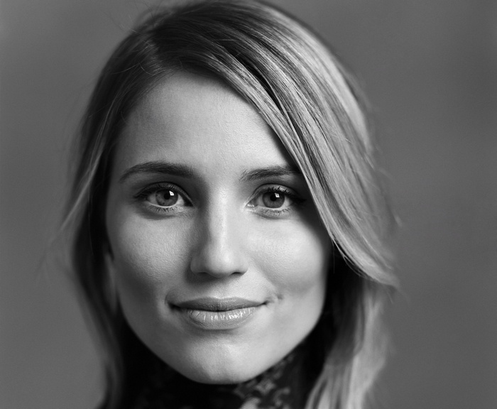 Dianna Agron monochrome portrait
