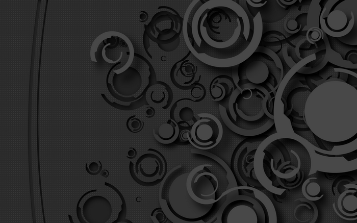 Abstract dark gray circular graphic design