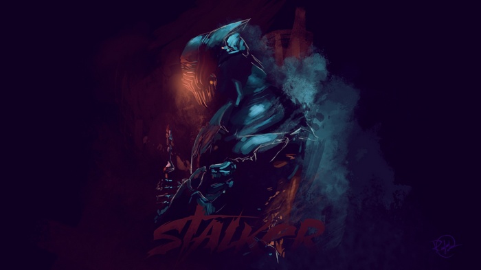 Stalker from Warframe fan art