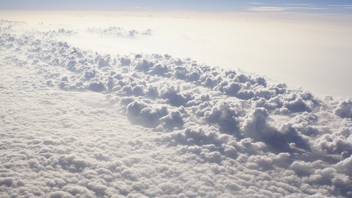 Sea of clouds from above
