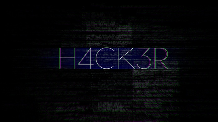 H4CK3R text with glitch effect