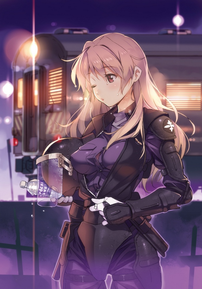 Koumi Haruka from Rail Wars in armor