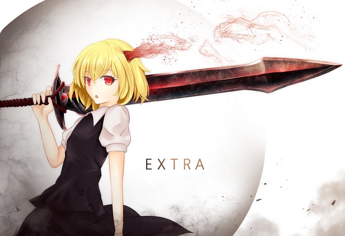 Rumia with a large sword