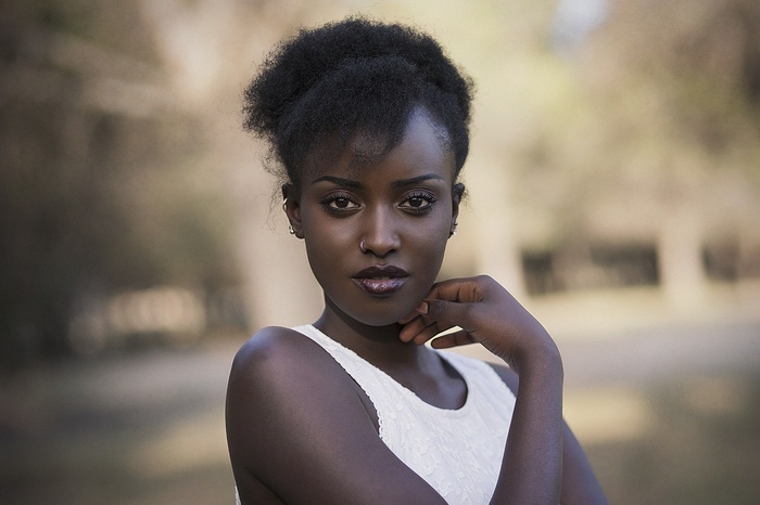 Portrait of an ebony model