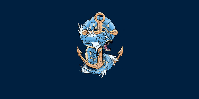 Gyarados and Anchor Pokémon Art