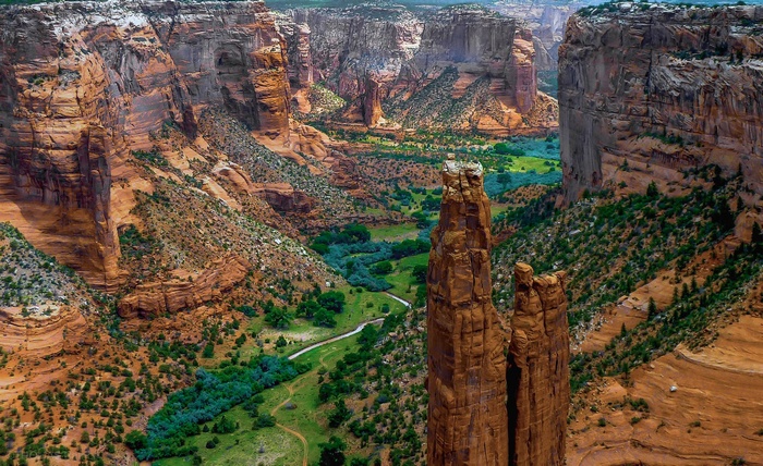 chelly canyon, nature, rock, Canyon De Chelly National Monument, USA, canyon, landscape