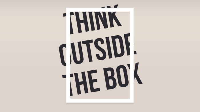 Think Outside The Box Typography