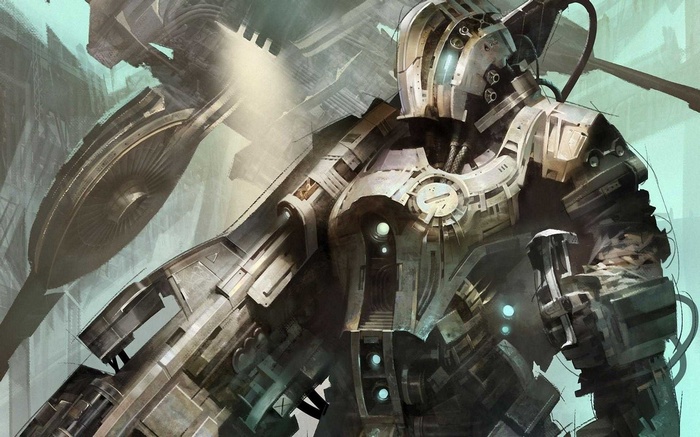Futuristic cyborg soldier artwork