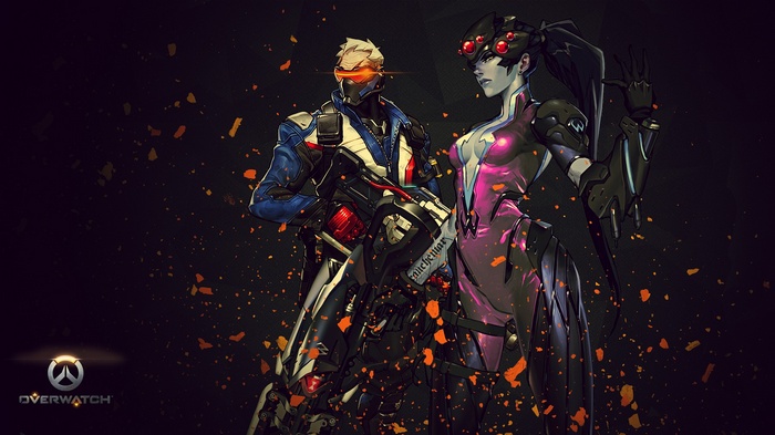Soldier: 76 and Widowmaker from Overwatch