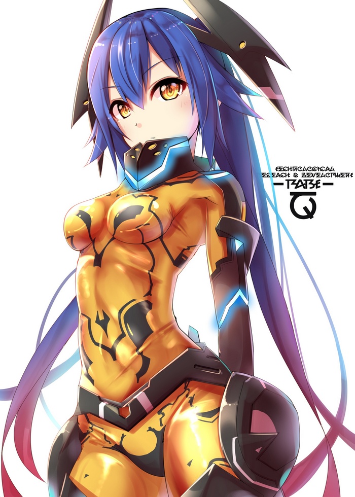Quna from Phantasy Star Online 2 in a bodysuit
