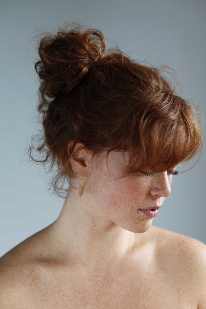 Sydney La Faire with red hair and freckles