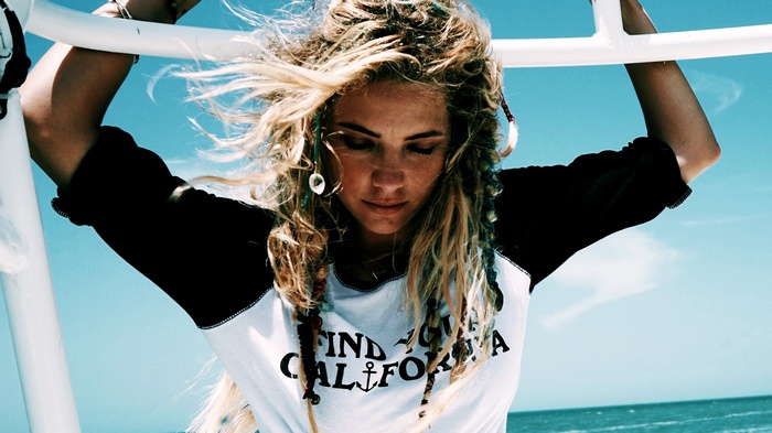 Ashley Benson on a boat