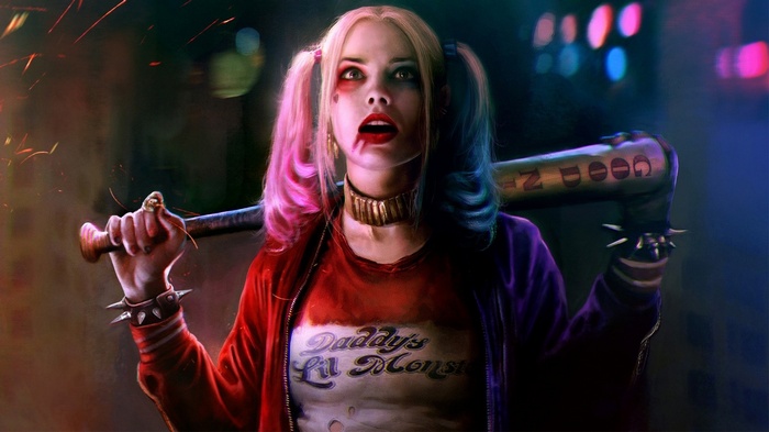 Harley Quinn with a baseball bat