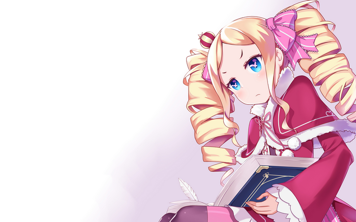 Beatrice from Re:Zero holding a book