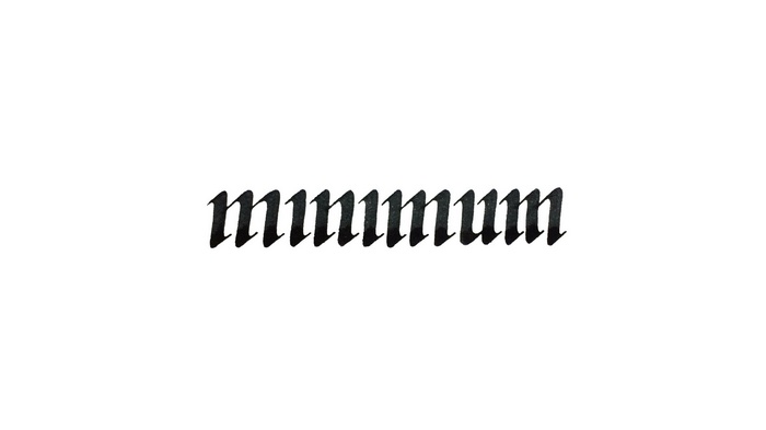 Minimalist black text on a white background
