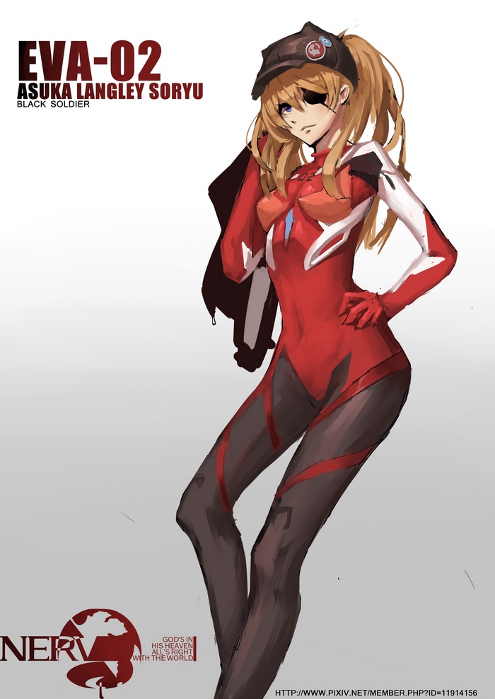 Asuka Langley Soryu in EVA-02 Black Soldier outfit