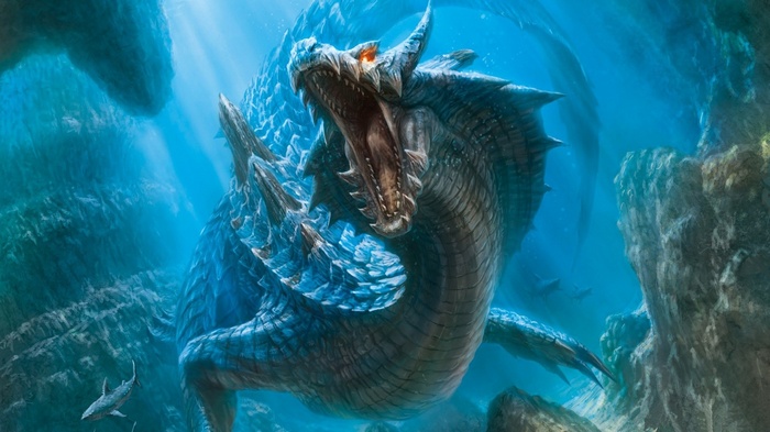 Underwater dragon in Monster Hunter