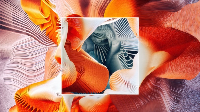 Abstract digital art with colorful shapes and lines