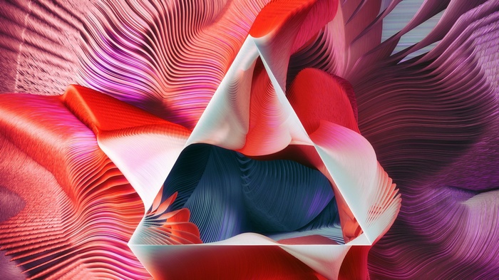Abstract geometric digital art with colorful lines and shapes
