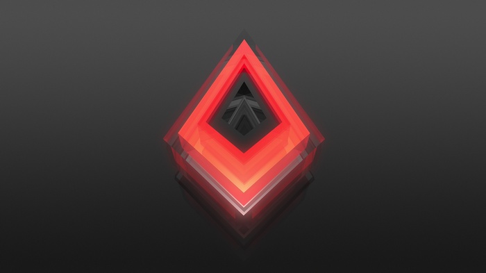 Abstract red and black diamond shapes