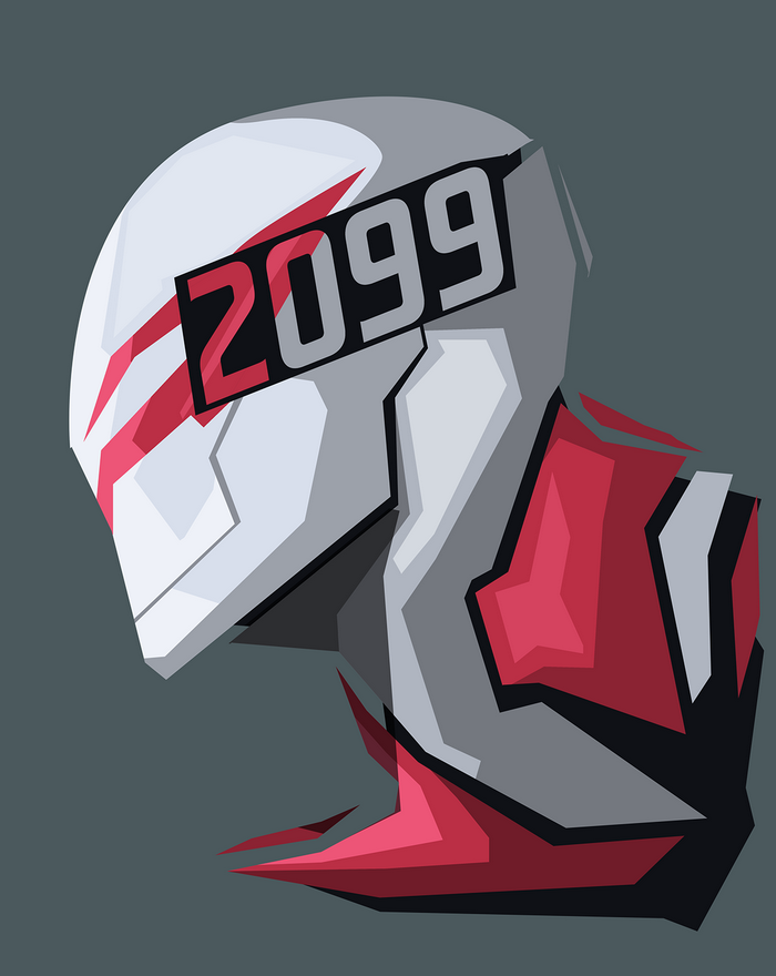 Spider-Man 2099 in stylized art