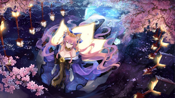 Tamamo no Mae from Fate Series with Fox Ears