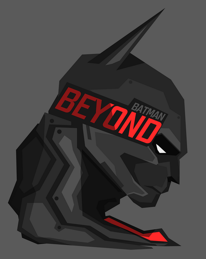 Batman Beyond Helmet with Red Text