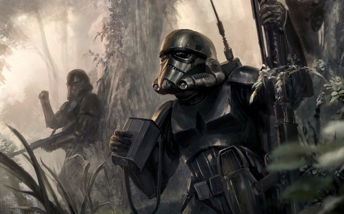 Star Wars Death Troopers in a jungle