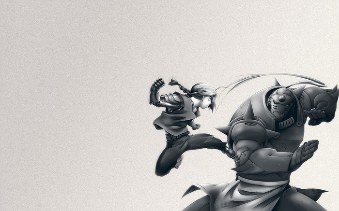 Edward Elric and Alphonse Elric fighting
