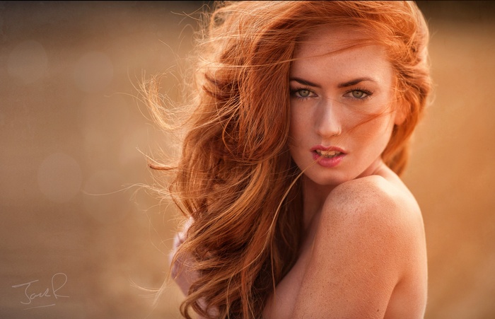 Model Jenny OSullivan with red hair