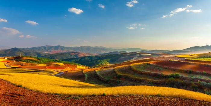 Terraced fields in Yunnan, China
