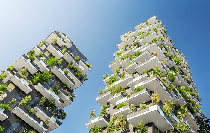 Bosco Verticale buildings in Milan, Italy