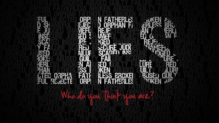 Typography artwork with negative words and a question