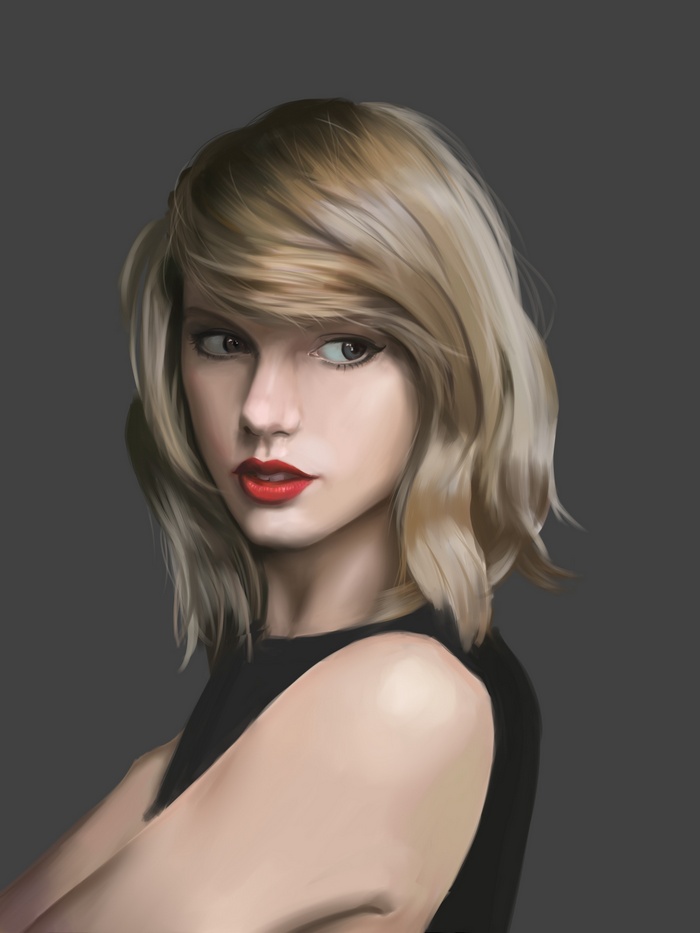 Taylor Swift with blonde short hair