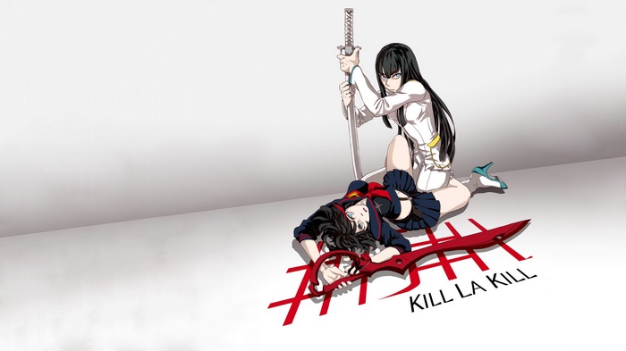 Kill la Kill: Satsuki and Ryuko with weapons