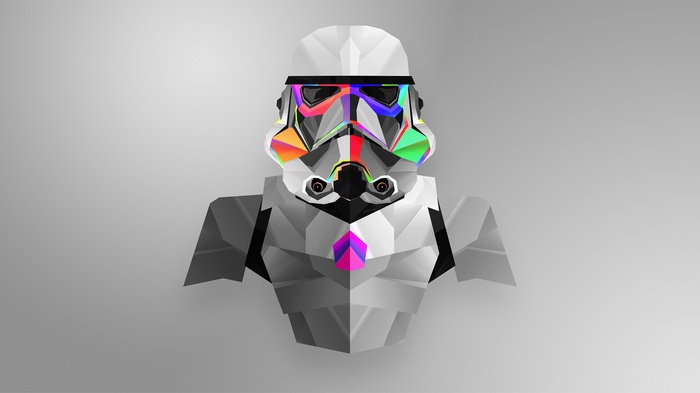 Star Wars Stormtrooper Low Poly Digital Art