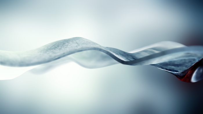 Abstract CGI waveforms with depth of field