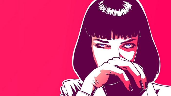 Mia Wallace from Pulp Fiction artwork