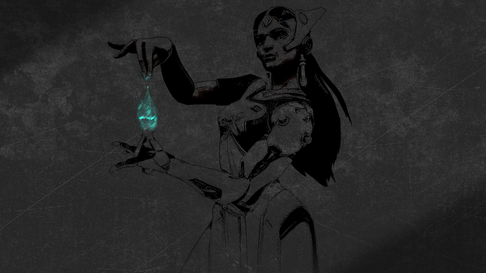Symmetra from Overwatch conjures energy