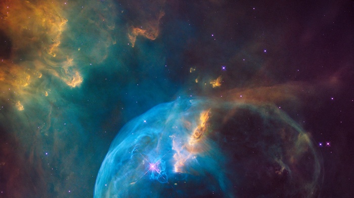 The Bubble Nebula in Space