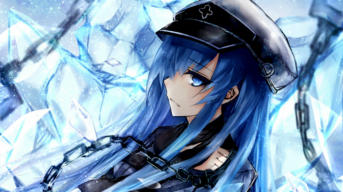 Esdeath from Akame ga Kill! with ice and chains