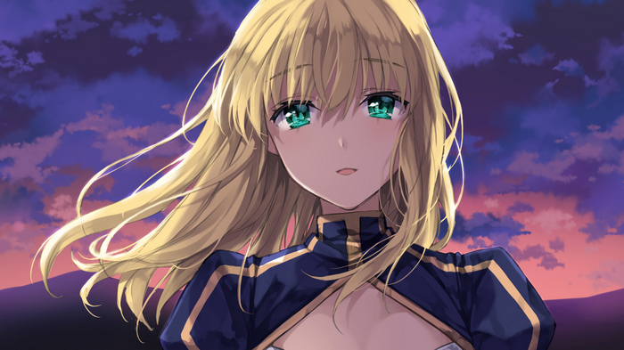 Saber from Fate Series anime girl