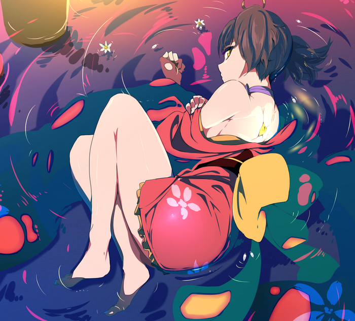 Mumei from Kabaneri of the Iron Fortress in water