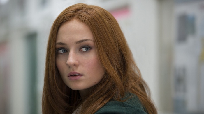 Sophie Turner with red hair