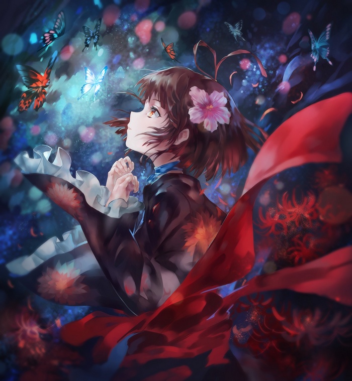 Mumei from Kabaneri of the Iron Fortress with butterflies