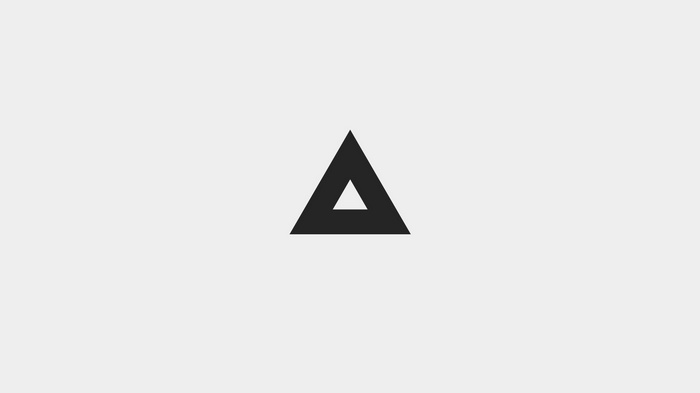 Abstract black triangle with white triangle inside