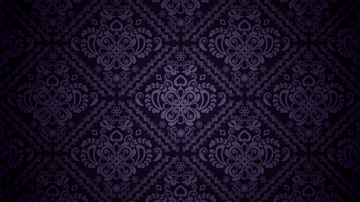 Purple abstract damask pattern
