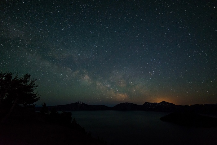 Milky Way over Crater Lake National Park