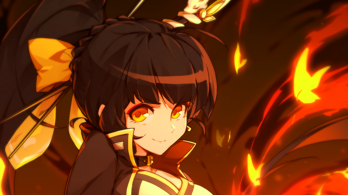 Ara from Elsword with fire